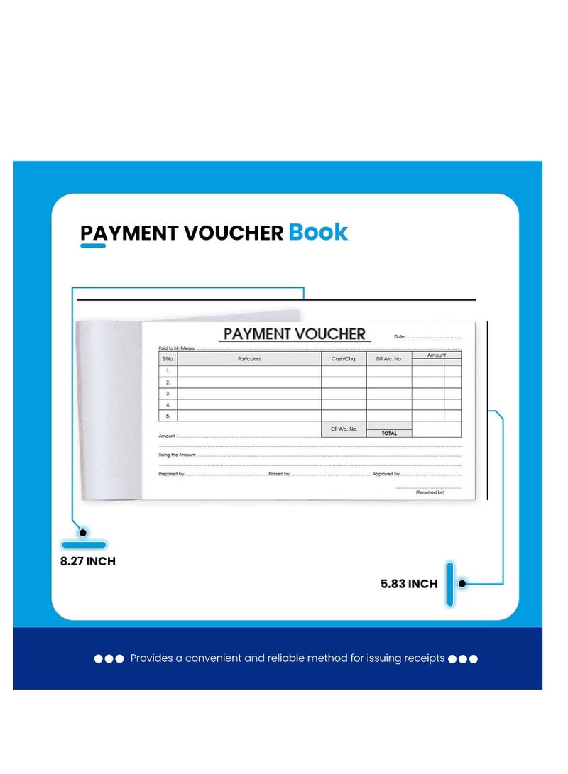 Terabyte Pack of 10  Payment Voucher Book | 50 Receipt sheets per Book | for Shops, Small Business, Home, Offices Supplies | (A5) - Image 3